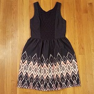 Xhilaration navy and pink dress
